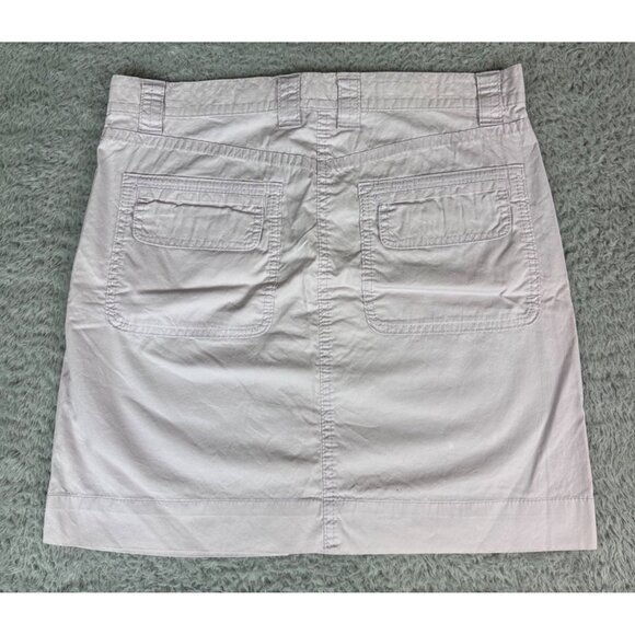 J. Crew Womens White Casual Skirt Size 8 100% Cotton With Pockets & Zip Closure - Picture 4 of 11